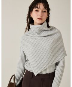 qualite / カリテ ニット・セーター | ラスト在庫入荷！今ある在庫のみ！【新色追加！25AW】アシメスヌードリブニット/