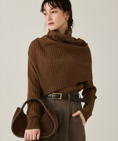 qualite / カリテ ニット・セーター | ラスト在庫入荷！今ある在庫のみ！【新色追加！25AW】アシメスヌードリブニット/