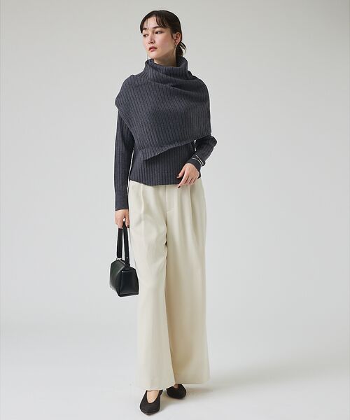 qualite / カリテ ニット・セーター | ラスト在庫入荷！今ある在庫のみ！【新色追加！25AW】アシメスヌードリブニット/ | 詳細4