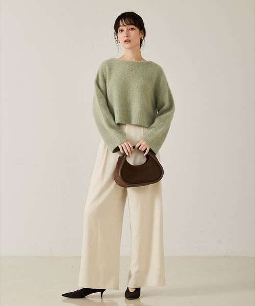 qualite / カリテ パンツ | 【大人のワイドパンツ】ウーリッシュツイルパンツ | 詳細4