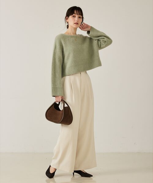 qualite / カリテ パンツ | 【大人のワイドパンツ】ウーリッシュツイルパンツ | 詳細5