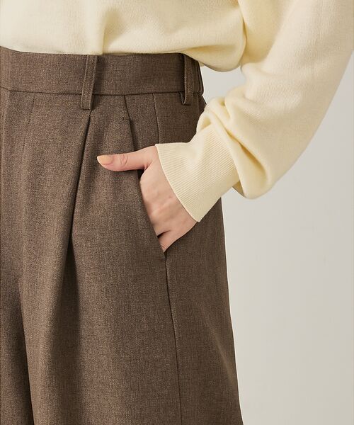 qualite / カリテ パンツ | 【大人のワイドパンツ】ウーリッシュツイルパンツ | 詳細19