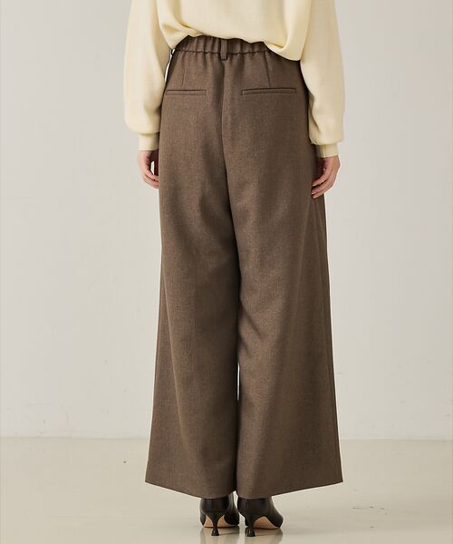 qualite / カリテ パンツ | 【大人のワイドパンツ】ウーリッシュツイルパンツ | 詳細16