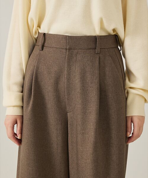 qualite / カリテ パンツ | 【大人のワイドパンツ】ウーリッシュツイルパンツ | 詳細18