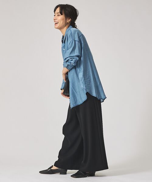 qualite / カリテ シャツ・ブラウス | シアーデニムライクシャツ | 詳細2
