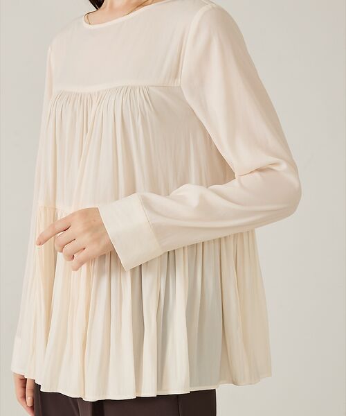 qualite / カリテ シャツ・ブラウス | エアーフローティアードブラウス | 詳細10