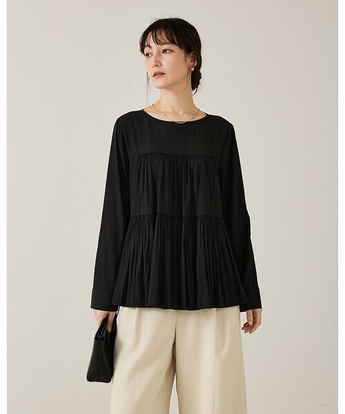 qualite / カリテ シャツ・ブラウス | エアーフローティアードブラウス | 詳細15