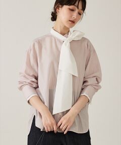 qualite / カリテ シャツ・ブラウス | 【ボウタイ取り外し可能】クレリックボウタイブラウス