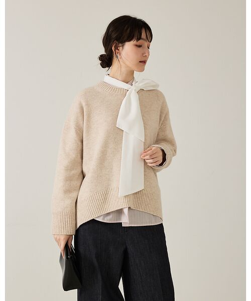 qualite / カリテ シャツ・ブラウス | 【ボウタイ取り外し可能】クレリックボウタイブラウス | 詳細8