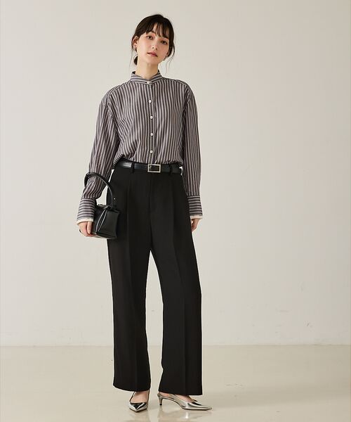 qualite / カリテ シャツ・ブラウス | 【ボウタイ取り外し可能】クレリックボウタイブラウス | 詳細23