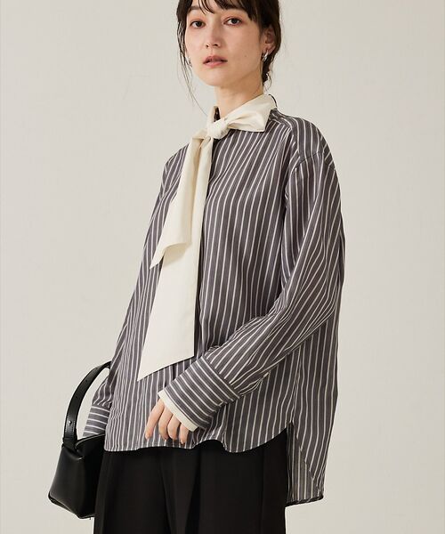 qualite / カリテ シャツ・ブラウス | 【ボウタイ取り外し可能】クレリックボウタイブラウス | 詳細27
