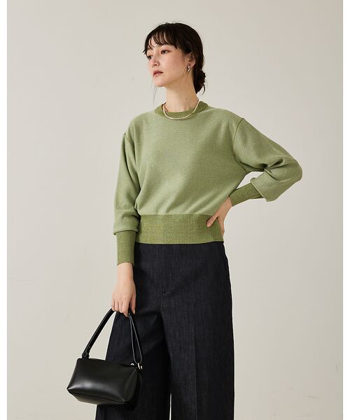 qualite / カリテ ニット・セーター | 【スウェット気分で着られる】スパンコールニット | 詳細13