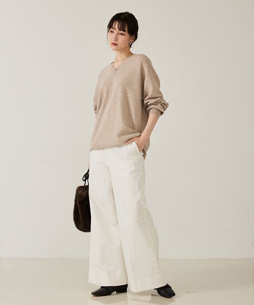qualite / カリテ ニット・セーター | ウールVネックプルオーバー | 詳細12