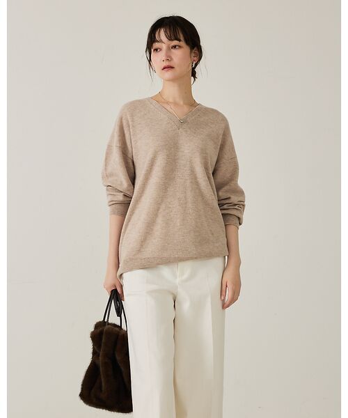qualite / カリテ ニット・セーター | ウールVネックプルオーバー | 詳細13