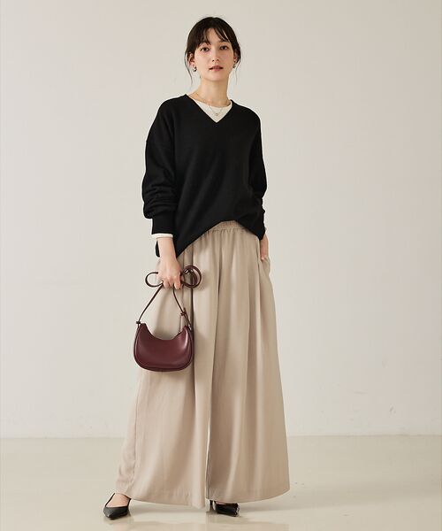 qualite / カリテ ニット・セーター | ウールVネックプルオーバー | 詳細3