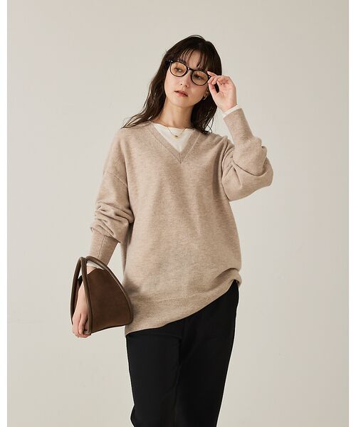 qualite / カリテ ニット・セーター | ウールVネックプルオーバー | 詳細8