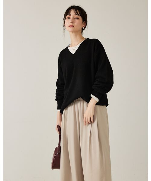 qualite / カリテ ニット・セーター | ウールVネックプルオーバー | 詳細26