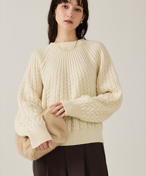 qualite / カリテ ニット・セーター | ケーブルボトルネックニット | 詳細5