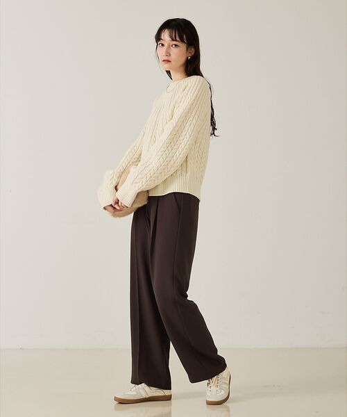 qualite / カリテ ニット・セーター | ケーブルボトルネックニット | 詳細10