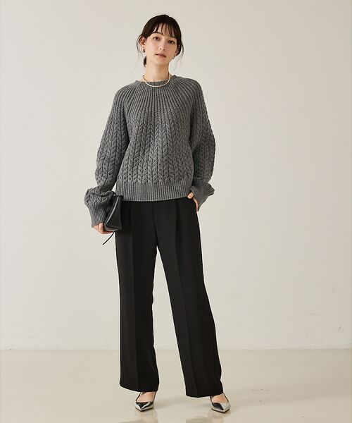 qualite / カリテ ニット・セーター | ケーブルボトルネックニット | 詳細12