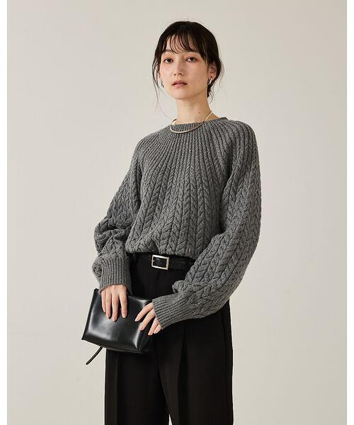 qualite / カリテ ニット・セーター | ケーブルボトルネックニット | 詳細14