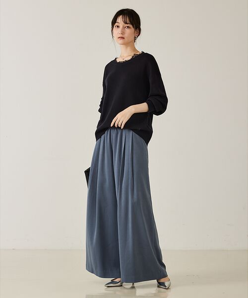 qualite / カリテ ニット・セーター | Vネックレース付きニット【予約】 | 詳細20