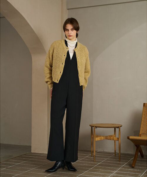 qualite / カリテ カーディガン・ボレロ | 【前後で着回し可能】2WAYラメニットカーディガン【予約】 | 詳細1