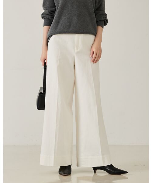 qualite / カリテ デニムパンツ | トラウザーストレッチデニム(オフホワイト)