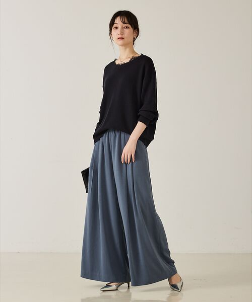 qualite / カリテ パンツ | ピーチサテンフレアーパンツ【予約】 | 詳細1