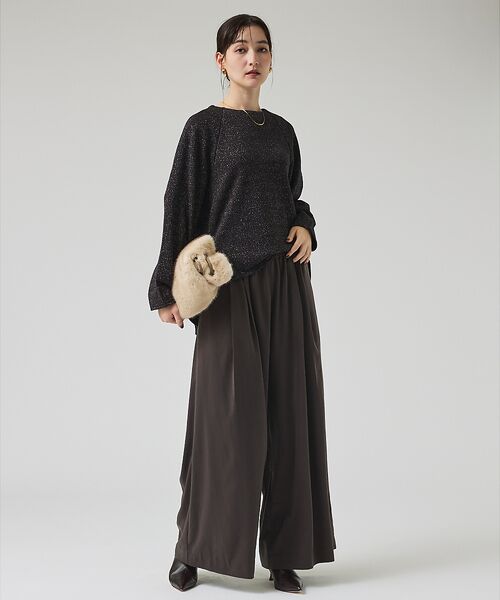 qualite / カリテ パンツ | ピーチサテンフレアーパンツ【予約】 | 詳細4