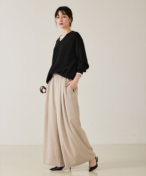 qualite / カリテ パンツ | ピーチサテンフレアーパンツ【予約】 | 詳細9