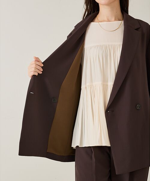 qualite / カリテ テーラードジャケット | 【セットアップ対応】ワイドダブルジャケット | 詳細13