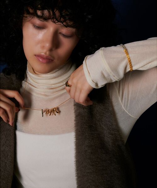 qualite / カリテ ネックレス・ペンダント・チョーカー | 【MAISON D'PULSE(メゾンドパルス)】Alphabet neckla | 詳細4
