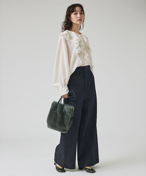 qualite / カリテ シャツ・ブラウス | ダブルラッフルブラウス | 詳細1