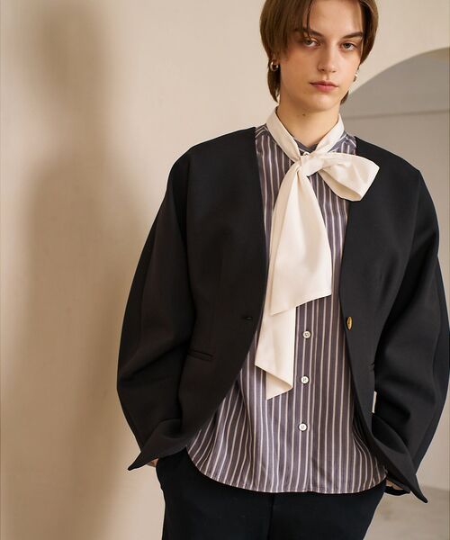 qualite / カリテ ノーカラージャケット | スポンディッシュドルマンジャケット【予約】 | 詳細1