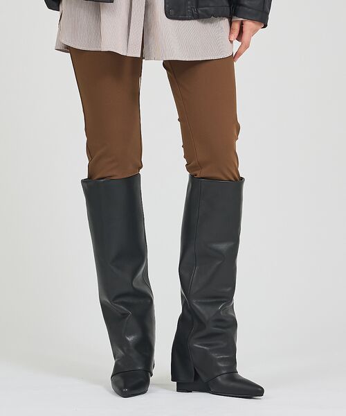 qualite / カリテ ブーツ（ショート丈） | 【REMME】カバーロングウェッジ/ロングブーツ | 詳細13