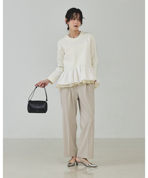 qualite / カリテ シャツ・ブラウス | タフタコンビプルオーバー【予約】 | 詳細1