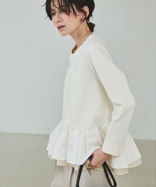 qualite / カリテ シャツ・ブラウス | タフタコンビプルオーバー【予約】 | 詳細12