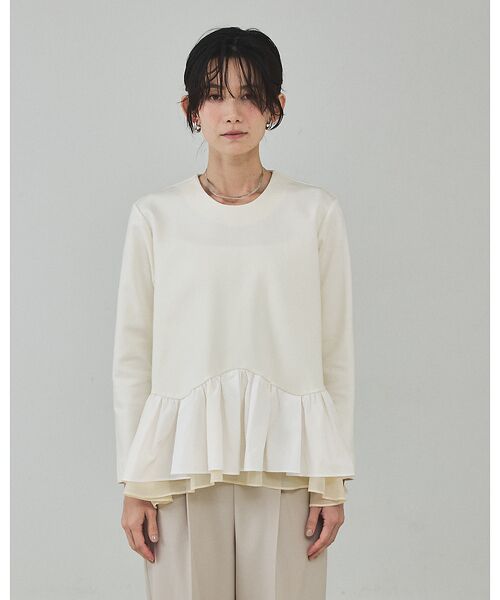qualite / カリテ シャツ・ブラウス | タフタコンビプルオーバー【予約】 | 詳細5