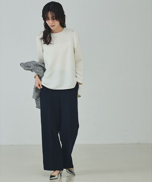 qualite / カリテ シャツ・ブラウス | ライトダブルクロスナローブラウス【予約】 | 詳細1