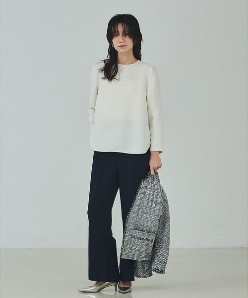 qualite / カリテ シャツ・ブラウス | ライトダブルクロスナローブラウス【予約】 | 詳細2