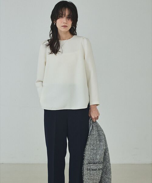 qualite / カリテ シャツ・ブラウス | ライトダブルクロスナローブラウス【予約】 | 詳細3