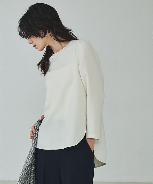 qualite / カリテ シャツ・ブラウス | ライトダブルクロスナローブラウス【予約】 | 詳細4