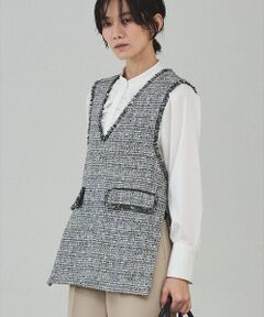 qualite / カリテ ベスト | ラメツイードジレ【予約】