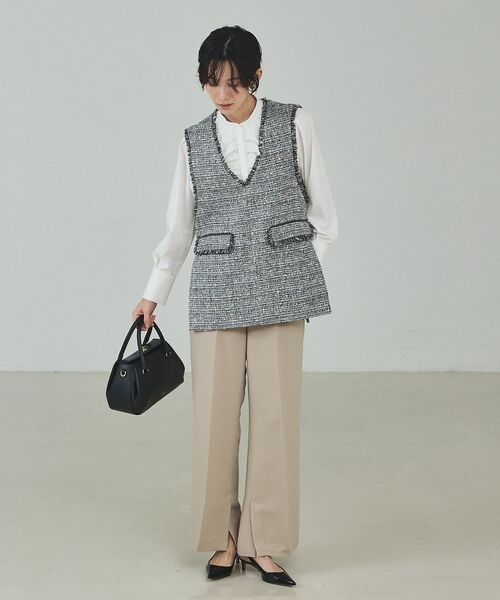 qualite / カリテ ベスト | ラメツイードジレ | 詳細1