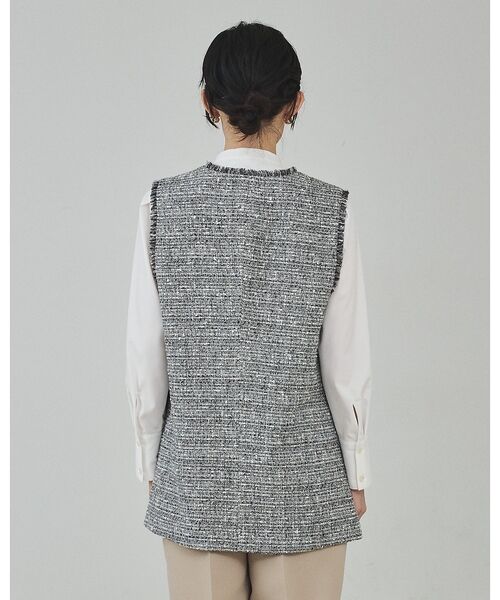 qualite / カリテ ベスト | ラメツイードジレ | 詳細10