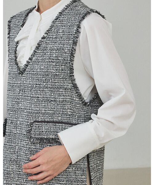 qualite / カリテ ベスト | ラメツイードジレ【予約】 | 詳細11