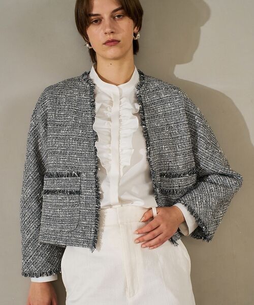qualite / カリテ テーラードジャケット | ラメツイードジャケット | 詳細1