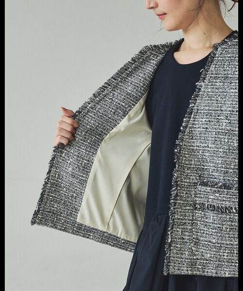 qualite / カリテ テーラードジャケット | ラメツイードジャケット | 詳細13
