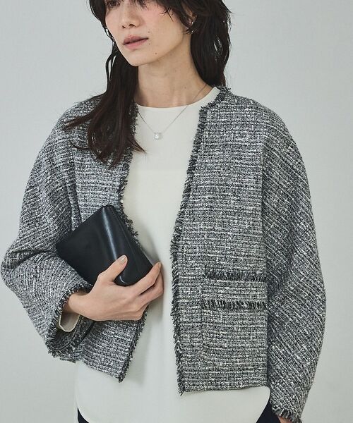 qualite / カリテ テーラードジャケット | ラメツイードジャケット【予約】 | 詳細4